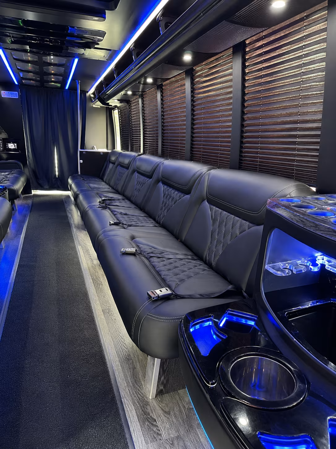 28 Passenger Party Bus Interior