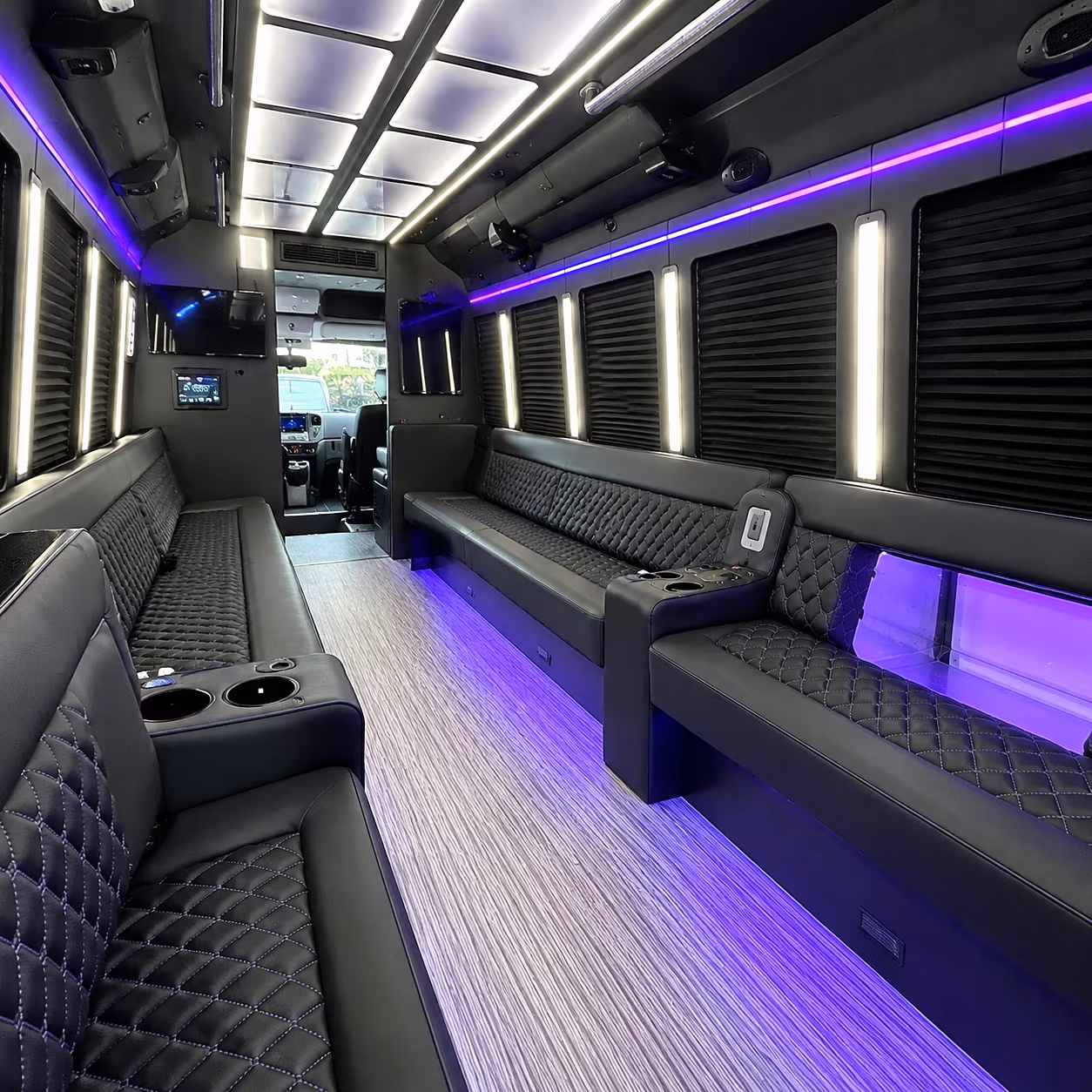 Knoxville Bachelor & Bachelorette Transportation party bus interior