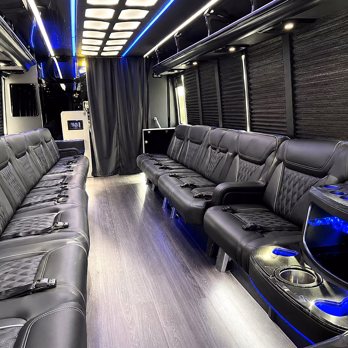 Knoxville Concert & Music Festival Transportation party bus interior