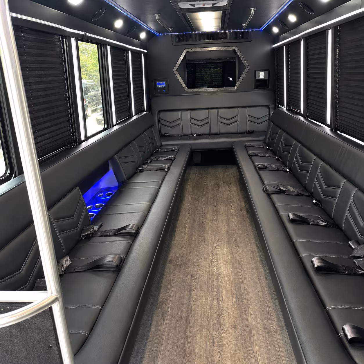 Knoxville Private Event Transportation party bus exterior
