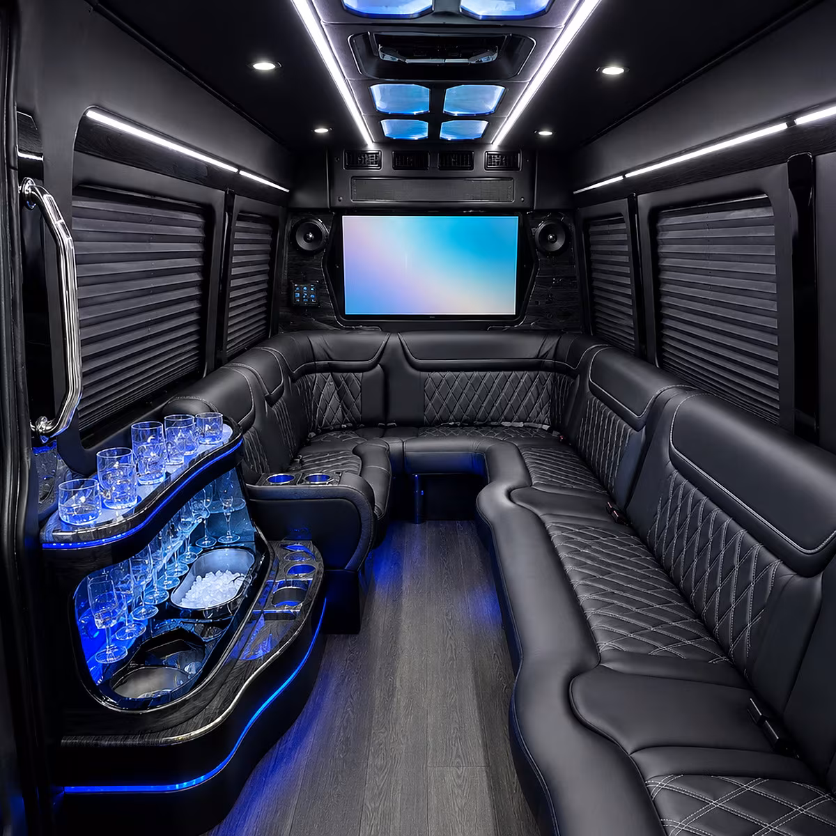 Knoxville Wedding Transportation onboard seating