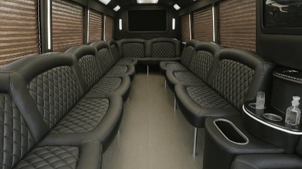 Interior of Charter Bus Company Kingsport's 20 Passenger Party Bus in Kingsport