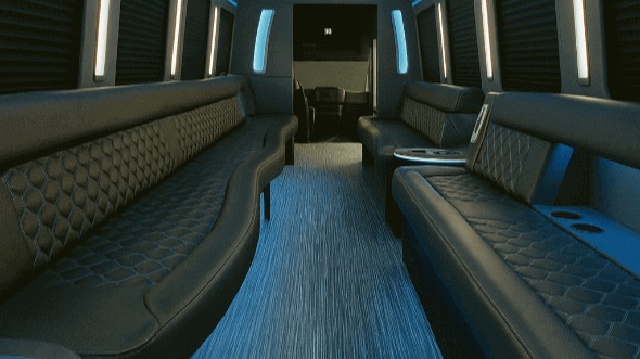 Interior of Charter Bus Company Lebanon's 28 Passenger Party Bus in Lebanon