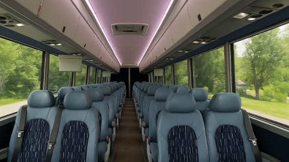 Interior of Charter Bus Company Knoxville's 30 Passenger Minibus in Knoxville