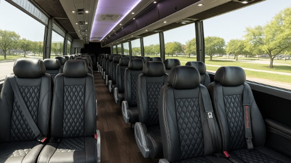 Interior of Charter Bus Company Knoxville's 35 Passenger Mini Bus in Knoxville