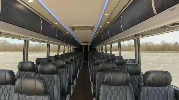 Interior of Charter Bus Company Knoxville's 40 Passenger Charter Bus in Knoxville