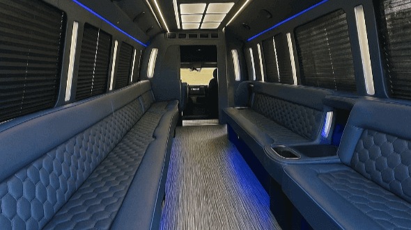 Interior of Charter Bus Company Lebanon's 40 Passenger Party Bus in Lebanon