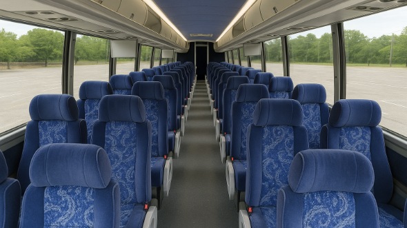 Interior of Charter Bus Company Knoxville's 48 Passenger Charter Bus in Knoxville