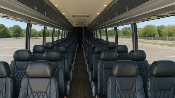 Interior of Charter Bus Company Knoxville's 54 Passenger Charter Bus in Knoxville