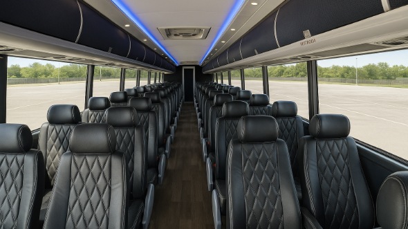 Interior of Charter Bus Company Knoxville's ADA Charter Bus in Knoxville