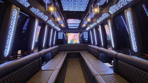 knoxville 25 passenger party bus inside