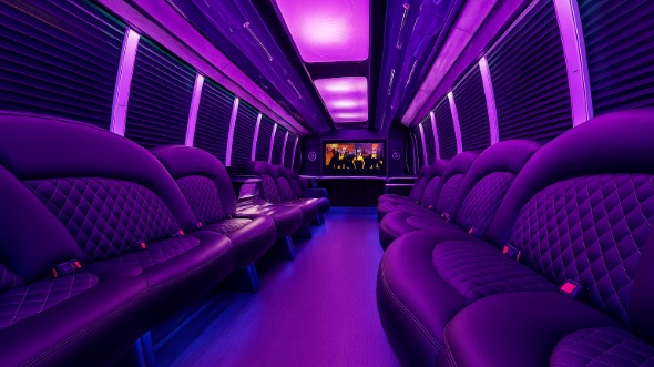 knoxville 25 passenger party bus interior