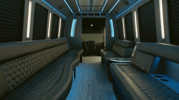 knoxville 28 passenger party bus interior